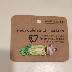 Allstitch Studio Heart-Shaped Removable Stitch Markers for knitting and crochet